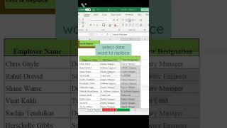 Find and Replace in Excel