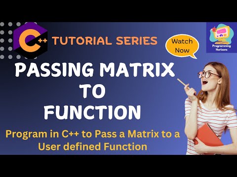 Passing a Matrix to a Function in C++