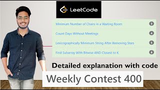 Weekly Contest 400 | B, C, D | 3169 | 3170 | 3171 | Simple Editorial | Solution.