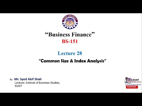 Common Size & Index Analysis