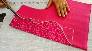 Blouse designs || cutting and stitching back neck blouse design || blouse back neck design