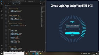 Modern Circular Login Page Design Using HTML & CSS | Animated Login UI