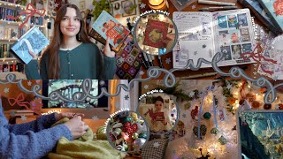 READING VLOG | five wintery reads, crafting, catching up in my journals + decorating🌲