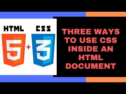 Three Ways Of Using Css In An Html Document