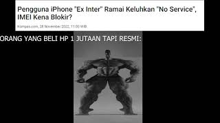 Momen Ketika HP iPhone Ex-Inter Ga Bisa Dapat Sinyal.... (Gigachad Meme)