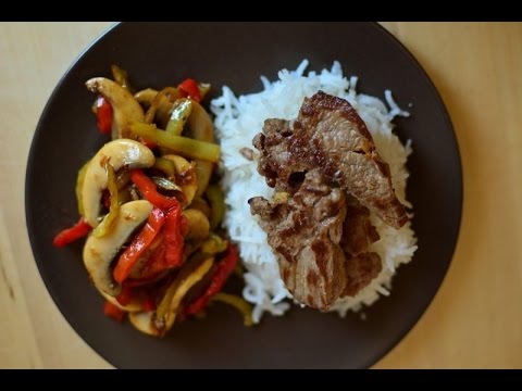 Balsamic Beef with Bell Peppers & Mushrooms Recipe (30 minutes)