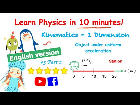 Kinematics-1D | #5 Part 2 Object under constant acceleration | Quick Physics | English Version