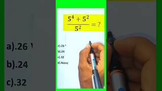 "Only Genius Can Solve This Fast! 🤯 | 5⁴ + 5² ÷ 5² #maths #shorts"#modernmathsir