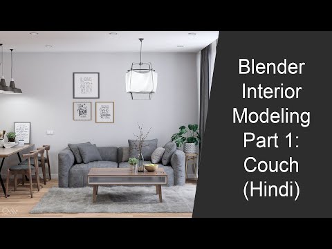 Blender Arch Viz Tutorial Series (Hindi)  | Part 1: Modeling couch