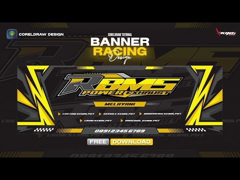TUTORIAL DESAIN BANNER RACING | CORELDRAW