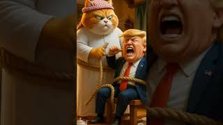Orange Cat Kidnap Donald Trump #cat  #cuteanimal #ai #funny #cutecat  #cute #shortvideo #kidnap