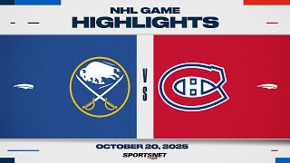 NHL Highlights | Sabres vs. Canadiens - October 20, 2025