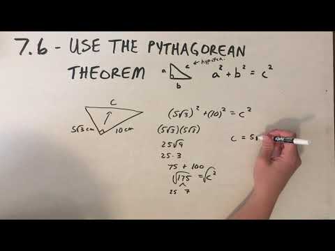 7.6 - Use the Pythagorean Theorem