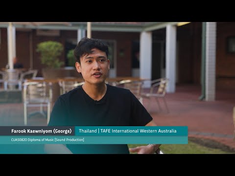 Farook (George) talks about studying sound production with TAFE International Western Australia
