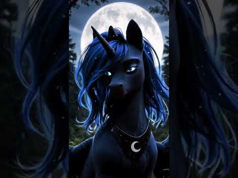 AI generated clips of #mlp Princess Luna created on civit.ai with Pony Realism and Kling.