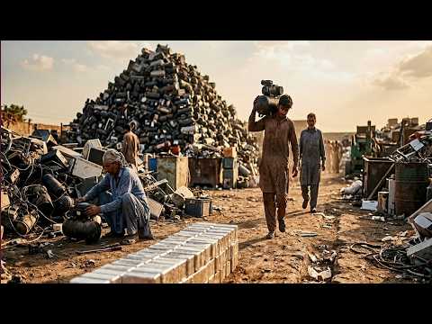 Incredible Recycling Pure Silver Extraction from Compressors E Waste in Mass Production