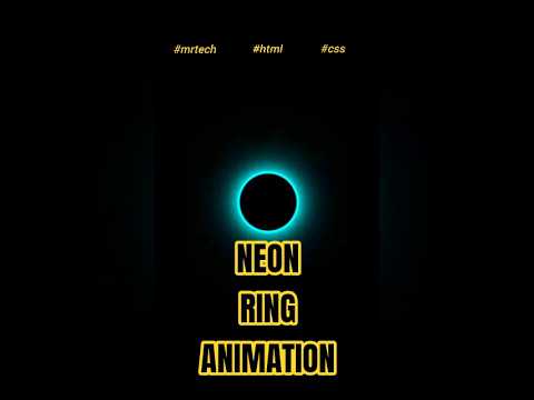 ✨How to Create Neon Ring Pulse Animation using HTML & CSS | No JavaScript ✨#coding #shorts