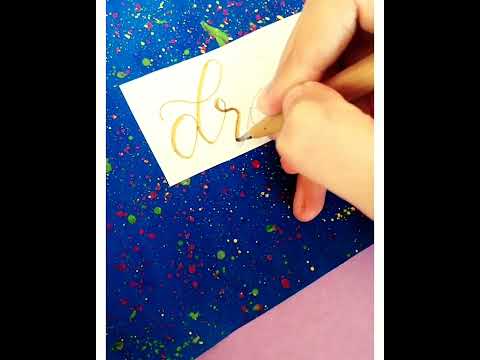 Bouncy Style:How to write "DREAM" using PENTEL TOUCH BRUSH PEN 🖊️ #shorts #shortsvideo #calligraphy