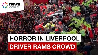 Liverpool fans attempt to deliver street justice to driver who ploughed through crowd
