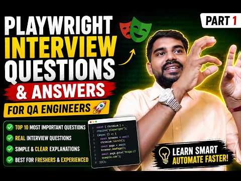 🔥 Top Playwright Interview Questions Asked in Product Companies | Part 1
