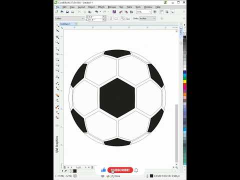Football Vector design in CorelDraw  | Football Mockup #CorelDRAW #shorts