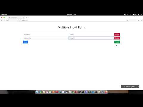 Multi Input Form Using JQuery HTML & PHP
