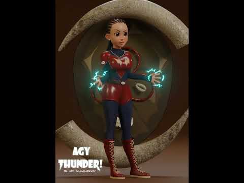 AGY THUNDER By Masquerade Comics #3d #art #blender #masqueradecomics #nigerian #characterdesign