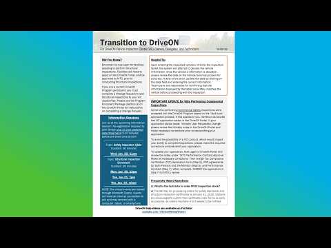 Transition to DriveON Bulletin 16 - Released January 20, 2025.