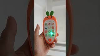 CUTE CARROT LEARNING PHONE TOY #digitallearning #phonetoy #soundeffects #catmeow #shortsvideo #toy