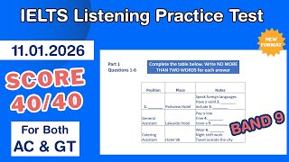 IELTS Listening Practice Test 2025 With Answers 11.01.2026 - Test #201