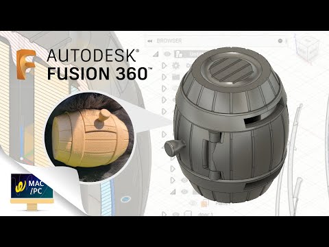 Barrel modelling in fusion for 3d printing