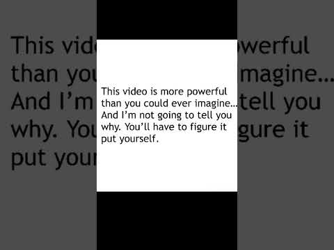 This Video is an Experiment…