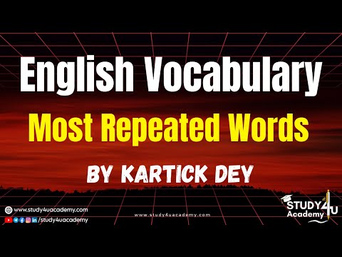 English Vocabulary   | Kartick Sir | Study4u Academy