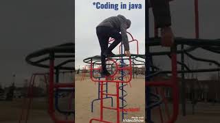 Coding in java vs java with spring boot explained in 14 seconds... #simerbhatti #java #springboot