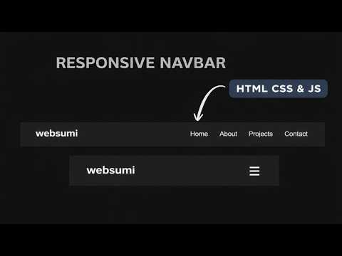 Build a Modern Responsive Navbar with Hamburger Menu (HTML CSS JavaScript)