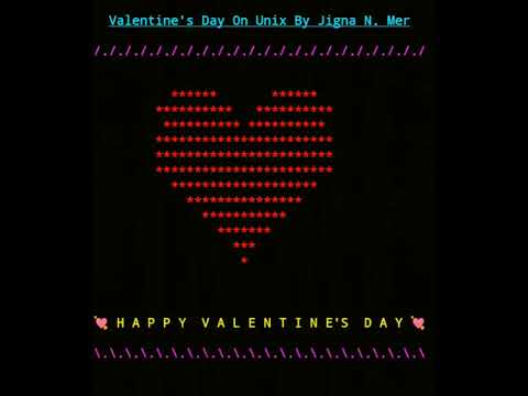 Happy Valentine's Day On Unix !!!