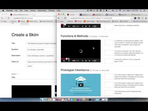 Skimmable Videos: How to Create a Skim