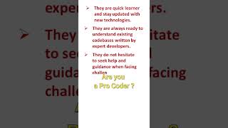 Are you a Pro Coder?  Tips to be Pro Coder. #coding #programming  #shorts #motivation
