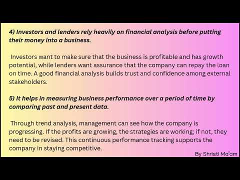 Importance of Financial Analysis | Management Accounting | By Shristi Ma'am
