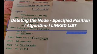 Delete a node from Specific Position | Singly Linked List | Algorithm | Data Structure | CSE Gyan
