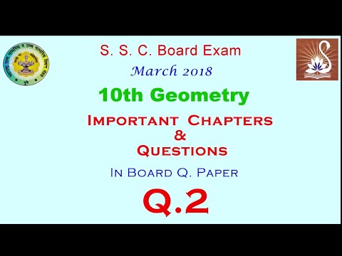 Mar 2018 | Q2 : - V. IMP Qs. in 10th Geometry [SSC]