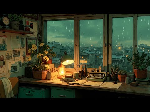 Rainy City Lofi Chill ~ Cozy Study Music for Late Night Focus & Work