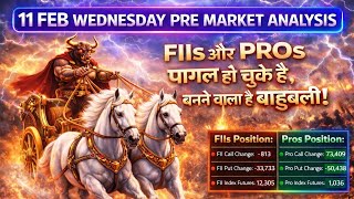 Pre Market Analysis & Report | FII DII & F&O Data | Nifty, Bank Nifty, Sensex Analysis | 11 Feb