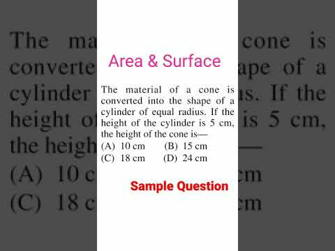 Area , Surface & Volume | For all competitive exams | #shorts