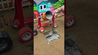 DIY Mini Tractor Construction 🚜 | Cement Mixer & Sand Work | Satisfying Build #shorts