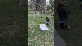 Quick target practice in the backyard #hockey #practice