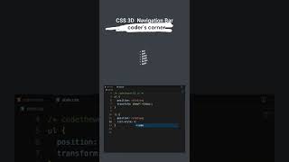 Create a 3D Navbar with HTML & CSS | Coder's Corner