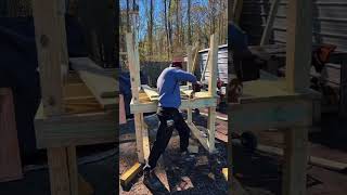 how to build steps  #projects #carpentry #toolshed #outside #diy