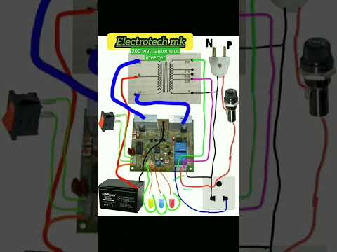 200 watt automatic inverter wiring connection#shortvideo  #short