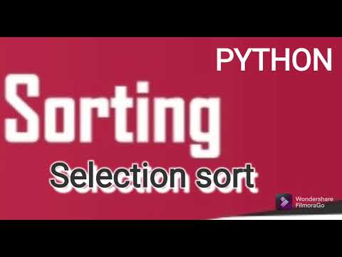 CLASS 12 | PYTHON | Selection sort algorithm| CHAPTER 05 | #python #sorting #selectionsort